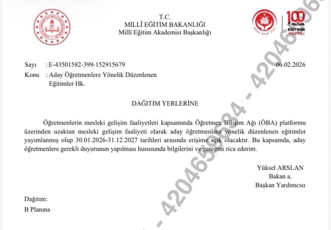 Öğretmenlere Online Seminer, Resmi Yazı Yayımlandı